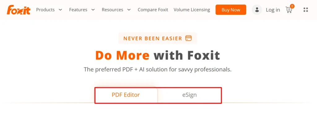 Foxit Pricing Overview-PDF Editor and eSign